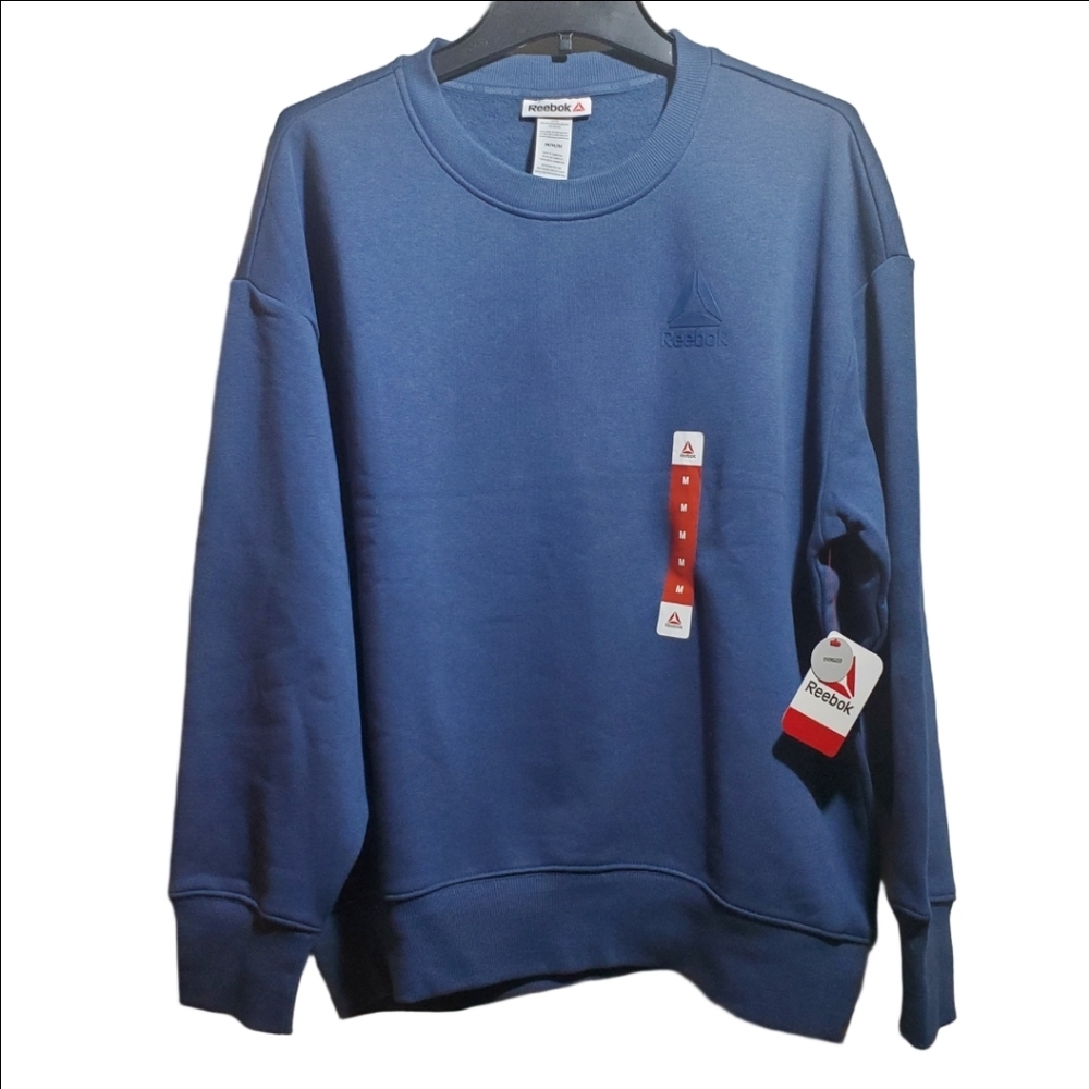 REEBOK Table Crew Sweatshirt Oversized Size Medium Color "Dark Denom" NWT